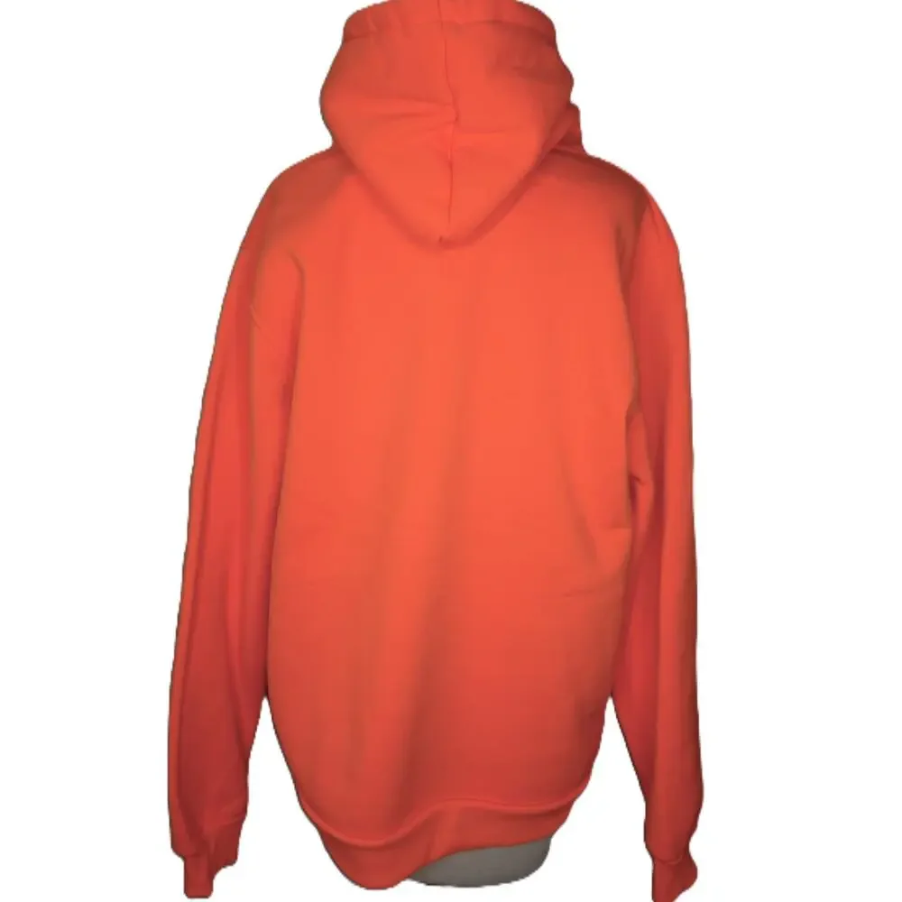 True Rock Men's Fleece Hoodie Orange Hi Vis Front Pouch Pocket Sweatshirt NEW